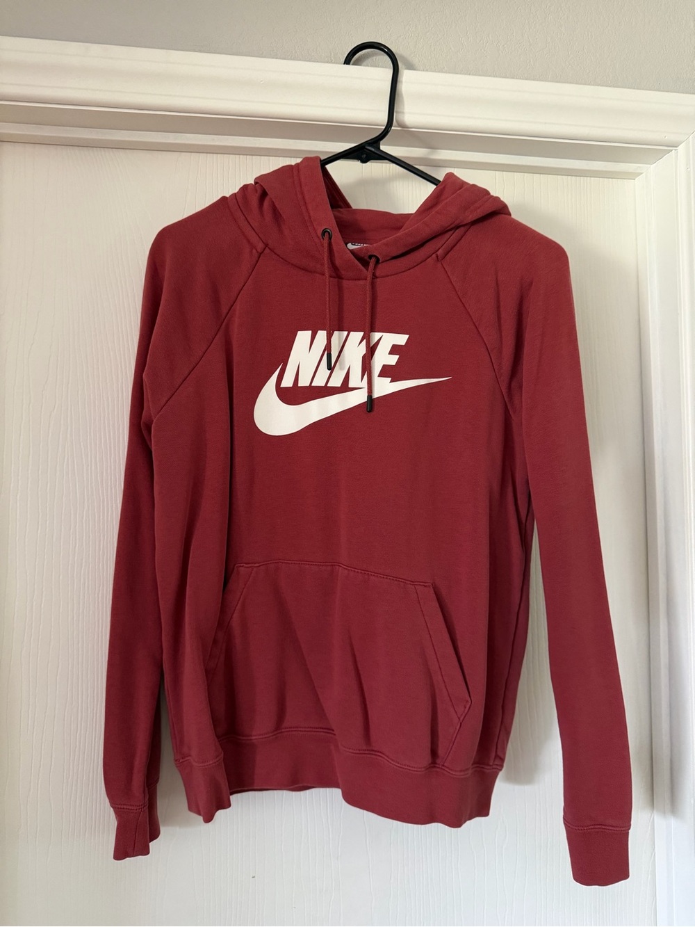 Nike light red Hoodie with White Swoosh